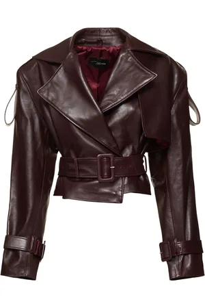 Manokhi Hana Cropped Leather Jacket