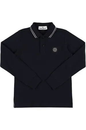 Stone Island Organic Cotton Piqué Long Sleeve Polo