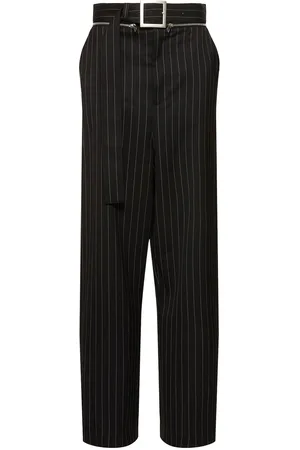 Jean Paul Gaultier Tailored Pinstripe Wool Wide Pants