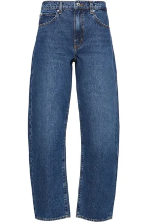 Frame Low Slung Barrel Jeans