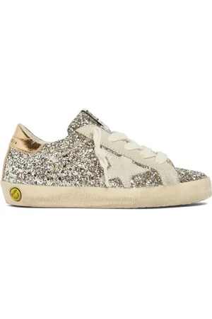 Golden Goose Super-star Glittered Lace-up Sneakers