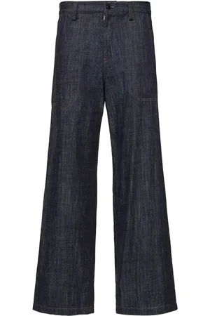 YOHJI YAMAMOTO Loose Denim Paneled Ko-work Pants