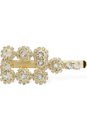 Roger Vivier Flower Hair Clip W/ Crystal Details
