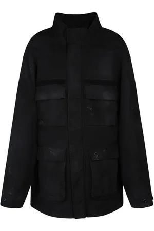 Balenciaga Double Front Cotton Military Parka