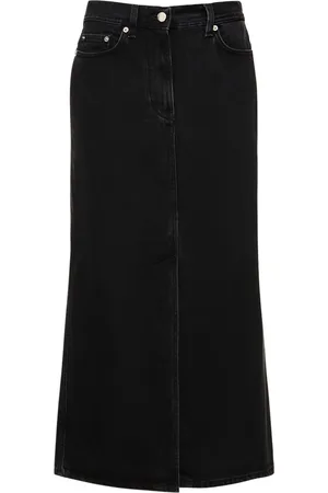 Loulou Studio Rona Cotton Denim Long Skirt