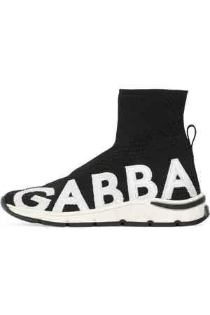 Dolce & Gabbana Logo Intarsia Knit Sock Sneakers