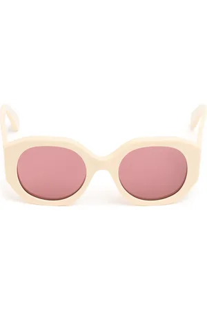 Chloé Oversized Logo Round Acetate Sunglasses