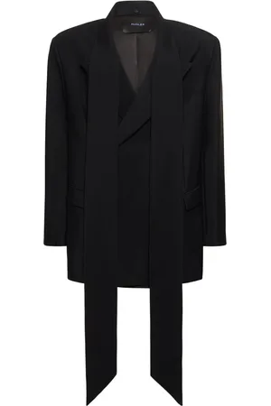 MUGLER Double Breast Viscose & Wool Jacket