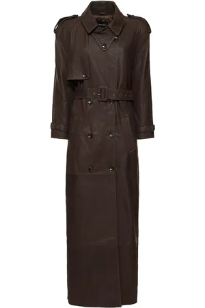 Manokhi Mireia Double Breasted Leather Coat