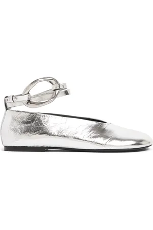 Jil Sander 10mm Metallic Leather Flat Shoes