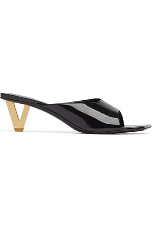 VERSACE 55mm Patent Leather Mules
