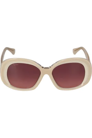 Max Mara Edna Round Acetate Sunglasses