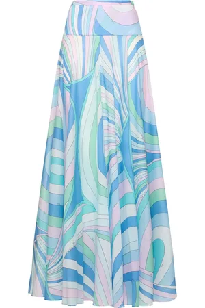 Puccini Printed Cotton Muslin Maxi Skirt