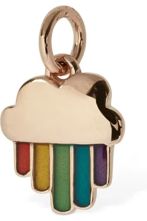 Dodo 9kt Rose Gold Enamel Rainbow Charm