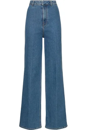 Serafini High Waist Denim Wide Leg Jeans