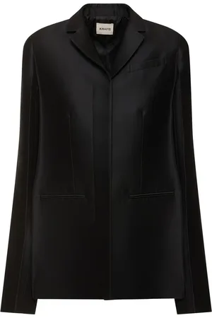 Khaite Crittan Wool & Silk Faille Blazer