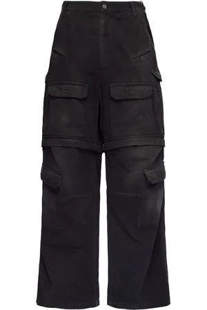 Balenciaga Bleached Cotton Cargo Pants
