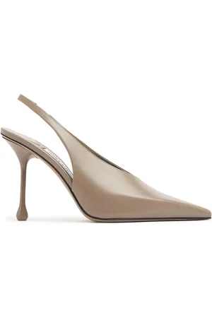 Jimmy Choo 95mm Isa Leather Slingbacks