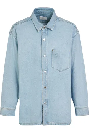 Ami Oversized Cotton Denim Overshirt