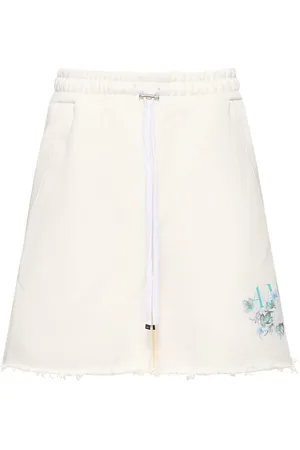 AMIRI Floral Logo Print Jersey Shorts