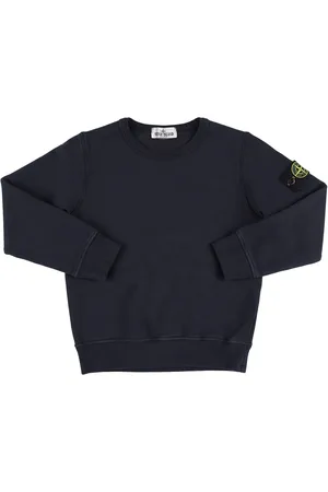 Stone Island Logo Cotton Jersey Sweatshirt