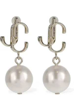 Jimmy Choo Jc Imitation Pearl Drop Earrings