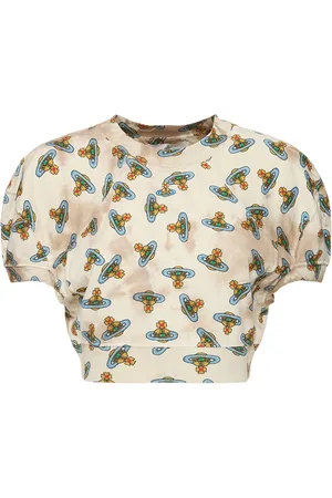 Vivienne Westwood Cropped Cotton Jersey Football T-shirt
