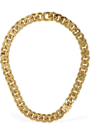 Balenciaga Chain Logo Brass Necklace