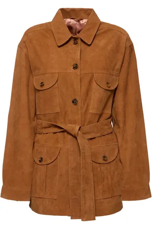 Blazé Milano Viva Belted Suede Long Jacket