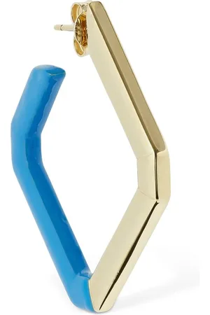 Eera Allegra 18kt Gold & Rubber Mono Earring