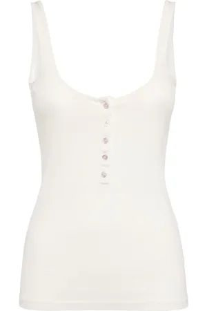 Tom Ford Cotton Blend Rib Jersey Tank Top