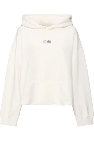 Maison Margiela Logo Unbrushed Cotton Sweatshirt Hoodie