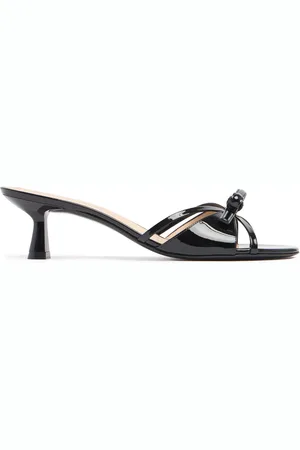 Stuart Weitzman 50mm Felicity Patent Leather Mules