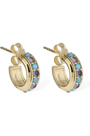Missoma Hot Rox Gemstone Mini Hoop Earrings
