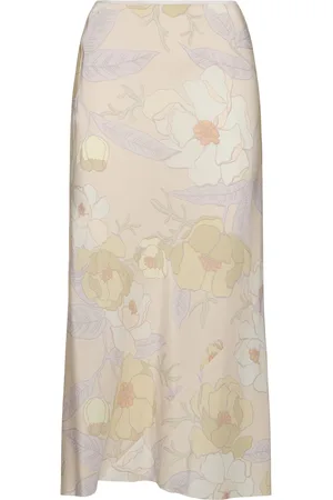 DRIES VAN NOTEN Sati Printed Silk Midi Skirt