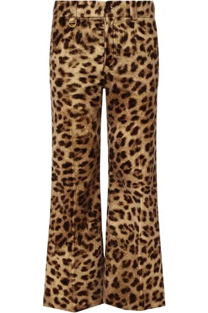 Chloé Leopard Print Crop Pants