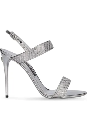 Dolce & Gabbana 105mm Keira Crystal & Leather Sandals