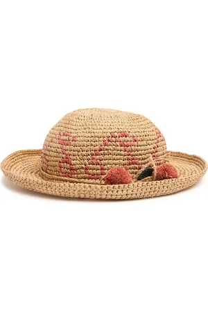 BONPOINT Rafia Bucket Hat W/pompon