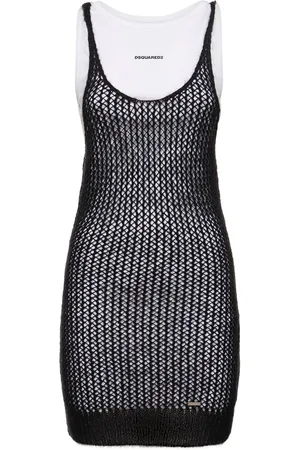 Dsquared2 Layered Knit & Jersey Tank Dresses