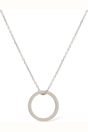Maison Margiela Logo Engraved Ring Charm Necklace