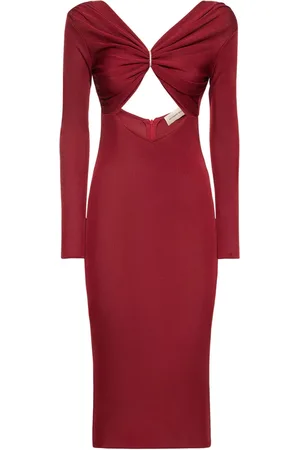 ALEXANDRE VAUTHIER Cutout Viscose Jersey Midi Dress