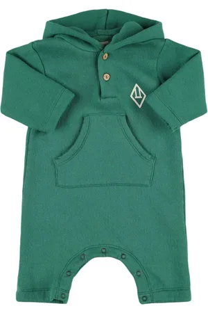 The Animals Observatory Printed Cotton Blend Hooded Romper