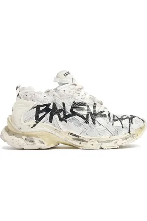 Balenciaga Runner Mesh And Nylon Graffiti Sneakers