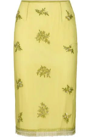 BLUMARINE Beaded Tulle Skirt