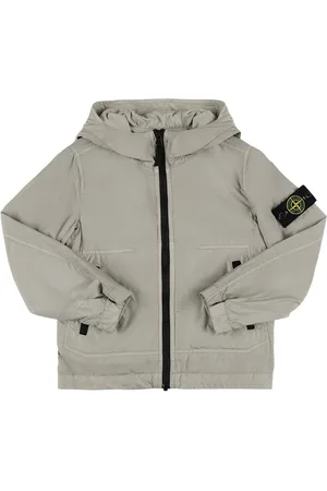 Stone Island Crinkled Nylon Jacket W/ Logo Patch