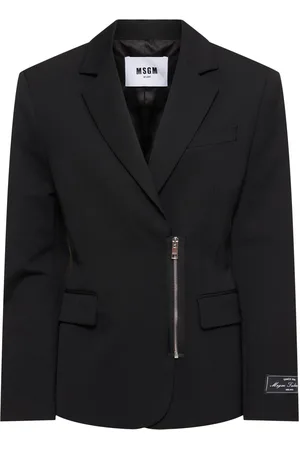 Msgm Wool Blend Jacket W/ Zip