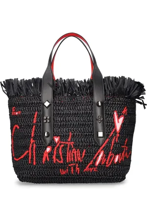 Christian Louboutin Medium Frangibus Raffia Tote Bag