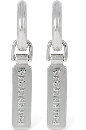 Balenciaga Skate Tag Brass Earrings