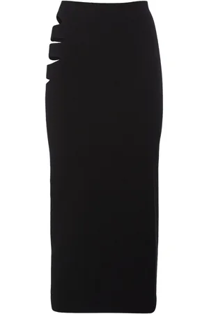 ALESSANDRO VIGILANTE Viscose Blend Knit Midi Skirt