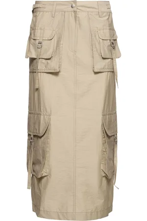 Acne Studios Cotton Blend Cargo Long Skirt